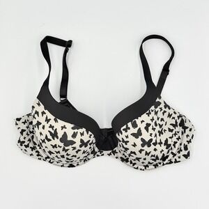 Victoria's Secret Butterfly Lined Demi Bra 36C Y2K‎ Underwire Black